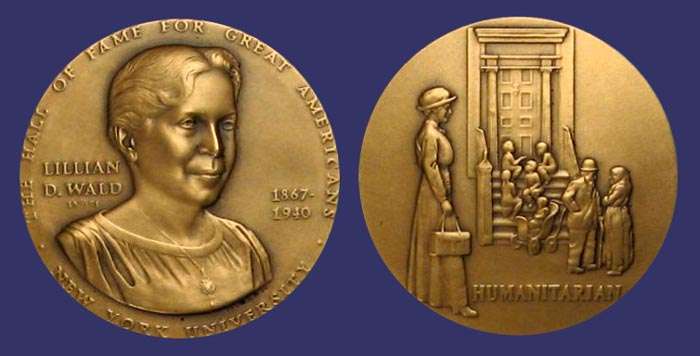 Lillian D. Wald, Hall of Fame of Great Americans at New York University, 1971
