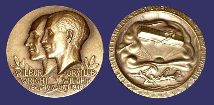 #94, Wilbur and Orville Wright (Elected 1955 and 1965), by Paul Fjelde, 1967
