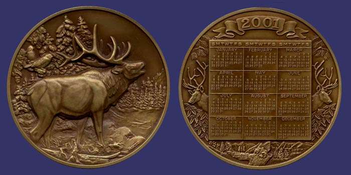 2001, Elk, Hoffman Mint
