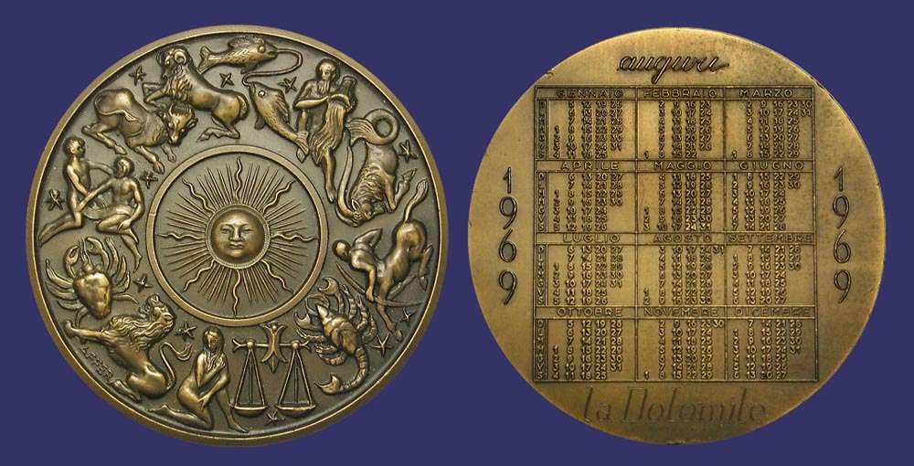 Italian Calendar Medal, 1969
