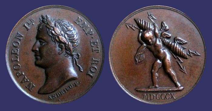 Napoleon, Cupid Carrying Napoleon's Thunderbolt, 1810
Keywords: Bertrand Andrieu Napoleon putti