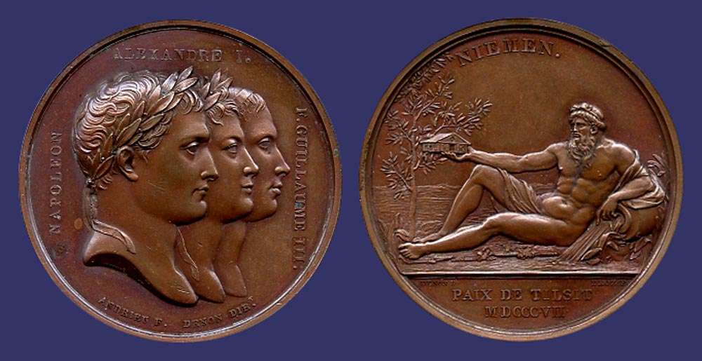 Napoleon Medal, France, Russia, Prussia, Peace of Tilsit
