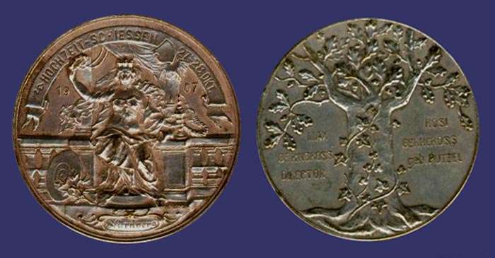 Shooting Festival Medal, 1907
[b]From the collection of Mark Kaiser[/b]
Keywords: Balmberger