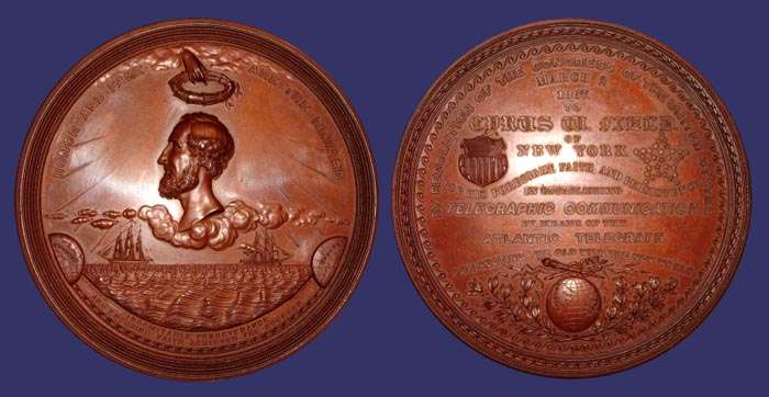 Cyrus Field Congressional Medal, U.S. Mint
Keywords: Charles Barber