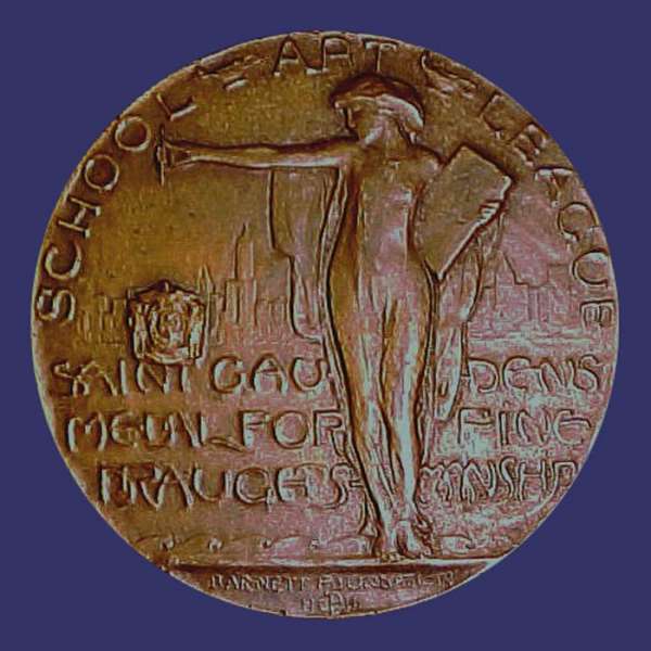 Saint Gaudens Medal for Fine Draughtsmanship, School Art League, 1917, Uniface
