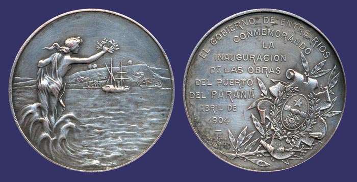 El Gobierno de Entre Rios Conmemorando la Inauguracion de las Obras del Puerto del Parana, 1904
Keywords: Bellagamba Rossi