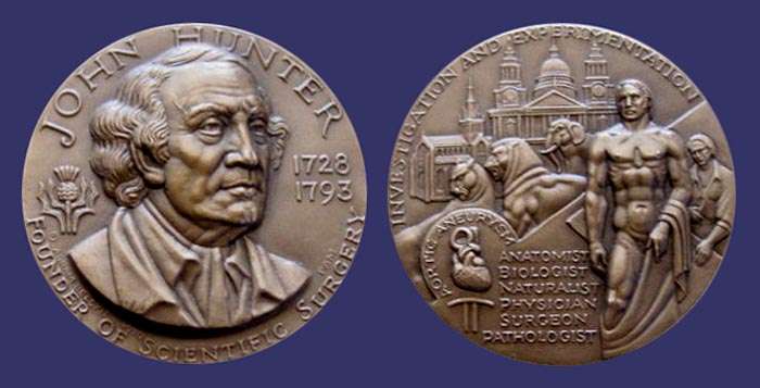 John Hunter, Medallic Art Company Men of Science Series
Keywords: Abram Belskie medicine surgery