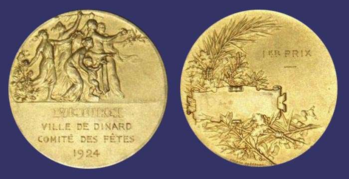 Victoire!, Prize Medal, 1924
[b]From the collection of Mark Kaiser[/b]

Reverse by Arthus Bertrand
