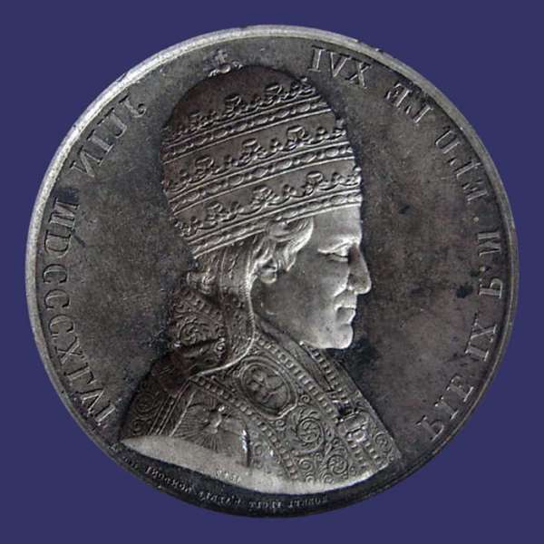 Pope Pius IX Inaugural Medal, 1846
