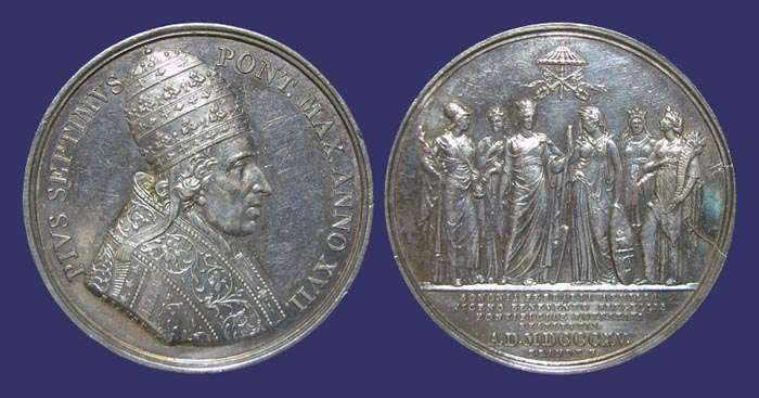 Pope Pius VII, Annual Medal for Year 17 of His Reign, 1816
