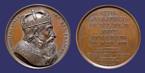 Charlemagne Commemorative Medal, 1844
[b]From the collection of Mark Kaiser[/b]

Reverse by Durand

