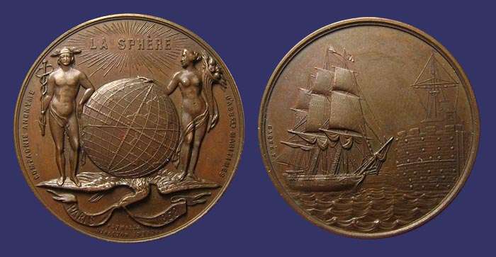 La Sphere - Compagnie d'Assurance Maritimes, 1858
