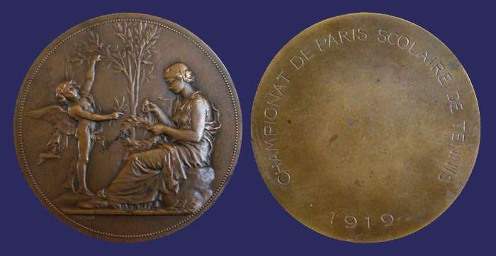 Award Medal, Championship of Tennis Instruction, Awarded 1919
[b]From the collection of John Birks[/b]
