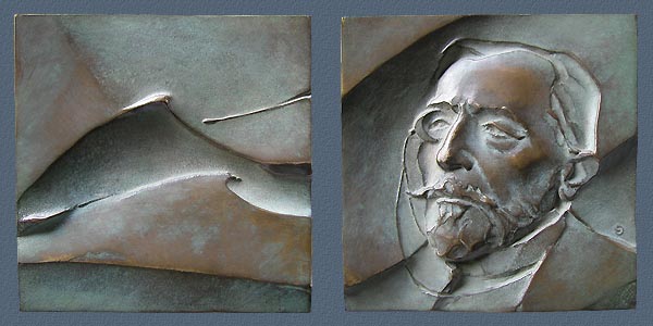 JOSEPH CONRAD, cast bronze, 100x100 mm, 1994
Keywords: contemporary
