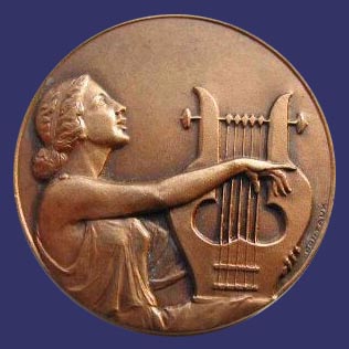 Singing Lyre Player, Uniface Music Award Medal
[b]From the collection of Mark Kaiser[/b]

Undated, restrike
