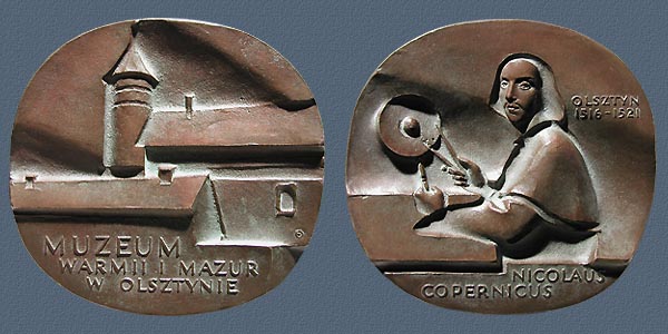 NICOLAUS COPERNICUS, cast bronze, 105x110 mm, 1985
Keywords: contemporary