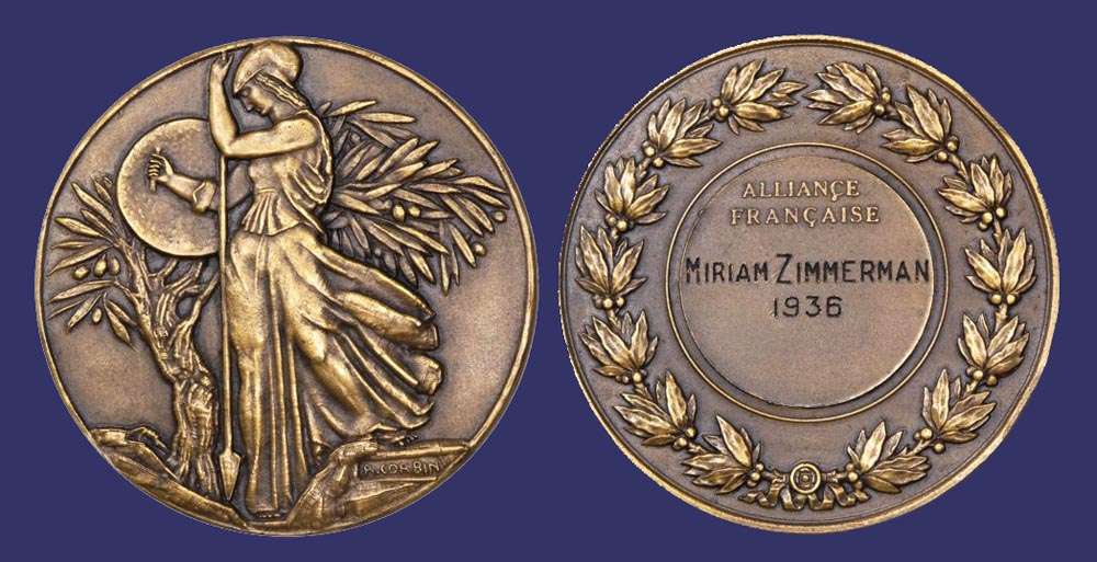 Athena - Alliance Franaise, Awarded 1936
