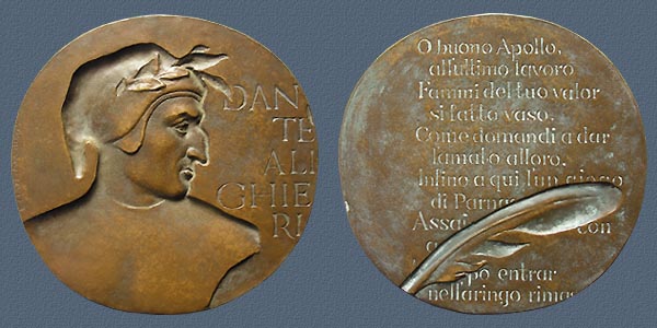 DANTE ALIGHIERI, cast bronze, 146x150 mm, 1973
Keywords: contemporary