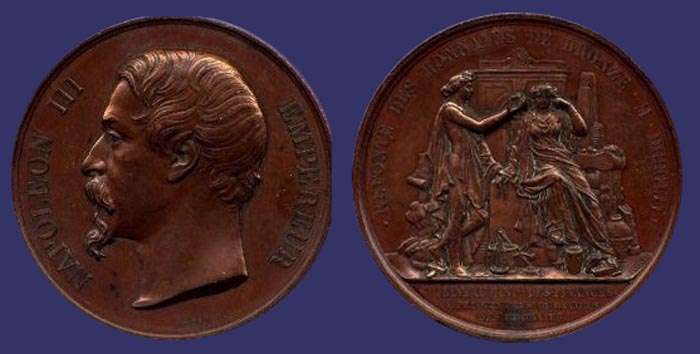 Napoleon III - Recoining of Bronze Monies, 1852
[b]From the collection of Mark Kaiser[/b]
