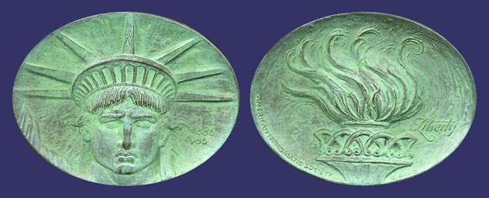 Statue of Liberty, American Numismatic Association, 1986
Keywords: Daub