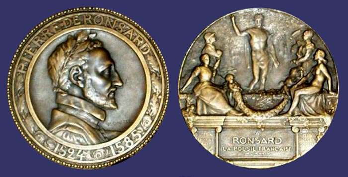 Pierre de Ronsard Commemorative Medal, Poet, 1924
[b]From the collection of Mark Kaiser[/b]
