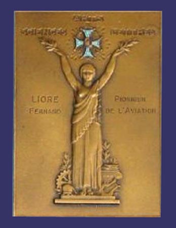 Fernand Liore Aeronautical Plaque
[b]From the collection of Mark Kaiser[/b]

Undated
