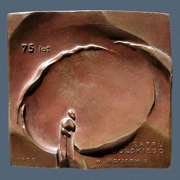 WINCENTY DRABIK, cast bronze, 100x106 mm, 1988, Reverse
Keywords: contemporary