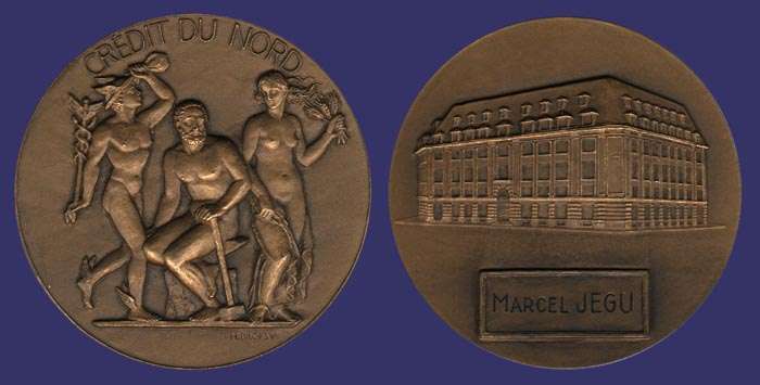 Crdit du Nord, Banking Medal, 1951
[b]From the collection of Mark Kaiser[/b]
