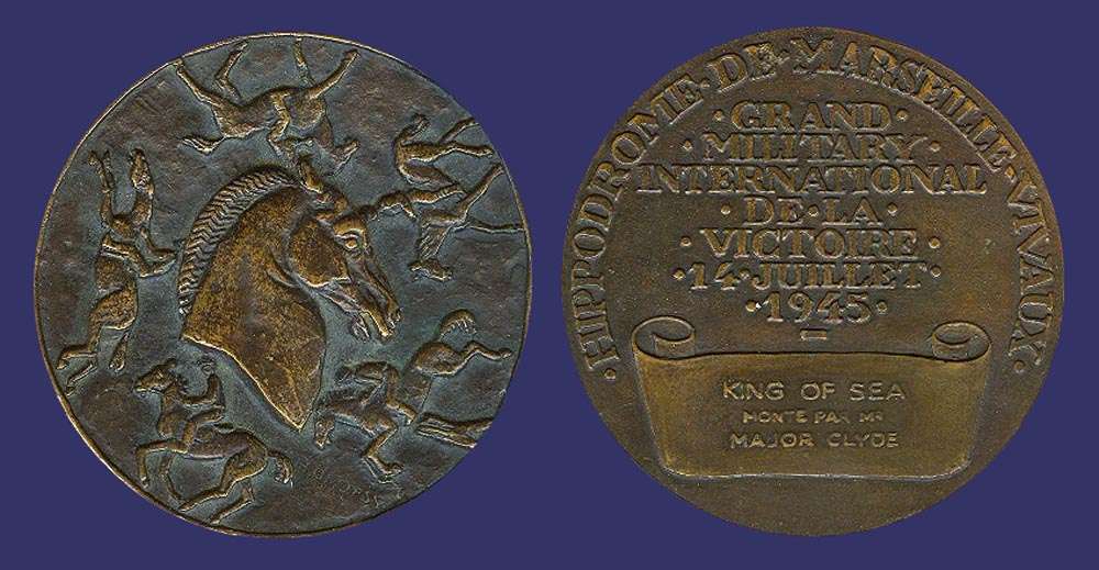 Marseille Horse Racing Medal, 1945

