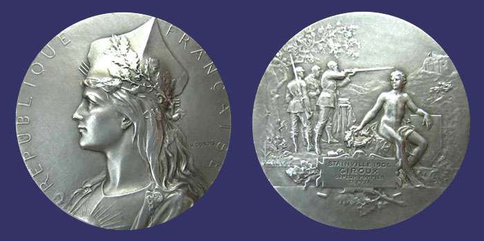 Marianne with Sharp-Peaked Helmet, Shooting Medal
[b]From the collection of Mark Kaiser[/b]
Keywords: art nouveau