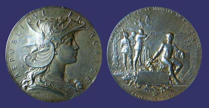 Marianne with Finned Helmet, Shooting Medal, Silver, ca. 1900
[b]From the collection of John Birks[/b]
