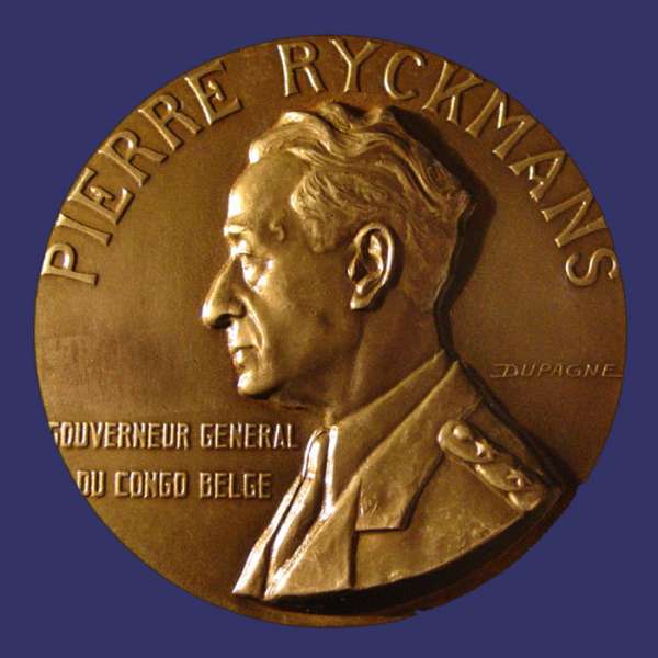 Pierre Ryckmans, Governor General of the Belgian Congo, Obverse
From the collection of John Birks
