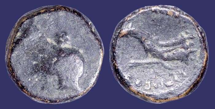 Egypt, Cleopatra VII, Bronze 1/8 Unit, 51-30 BC

