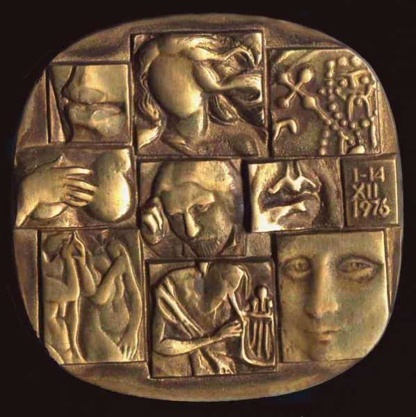 FIRST MEDAL EXHIBITION, 1976, 95 x 95 mm, Brass
Keywords: contemporary