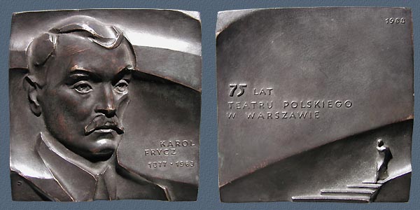 KAROL FRYCZ, cast bronze, 113x113 mm, 1988
Keywords: contemporary