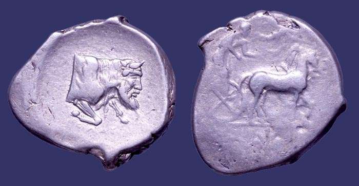 Greece, Gela, Silver Tetradrachm, 450-440 BC

