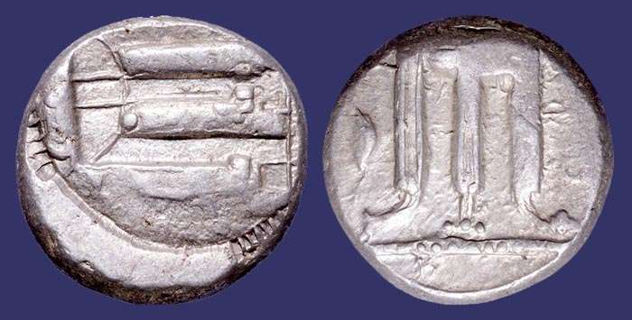 Greece, Kroton Bruttium Silver, 480-320 BC
