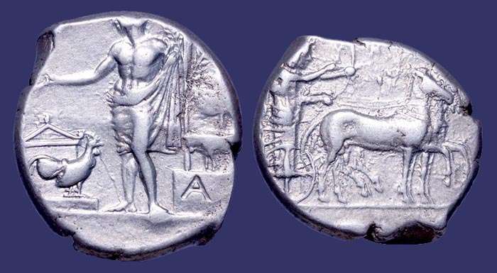Greece, Selinus, Silver Tetradrachm, 445-435 BC
