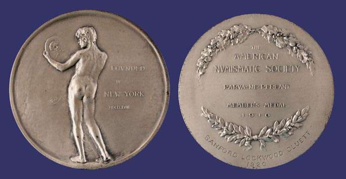 American Numismatic Society, Member's Medal, 1920
