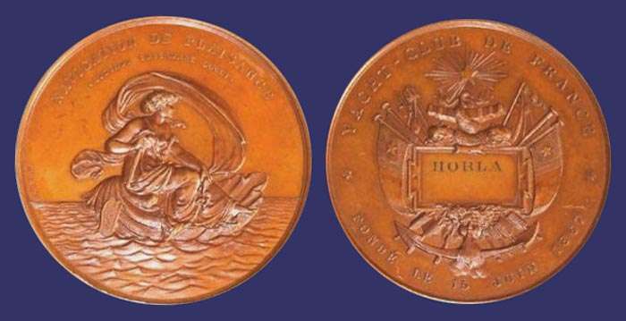Yacht Club de France, 4th Place Medal, 1889
[b]From the collection of Mark Kaiser[/b]
