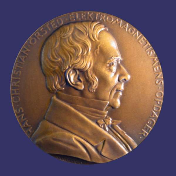 Hans Christian Orsted, Discoverer of Electromagnetism, 1920, Obverse
From the collection of John Birks
