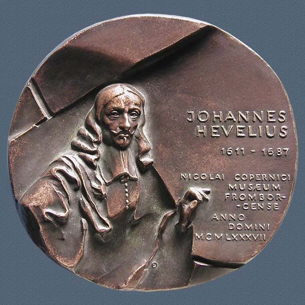 JOHANNES HEVELIUS, cast bronze, 109x115, 1986, Obverse
Keywords: contemporary