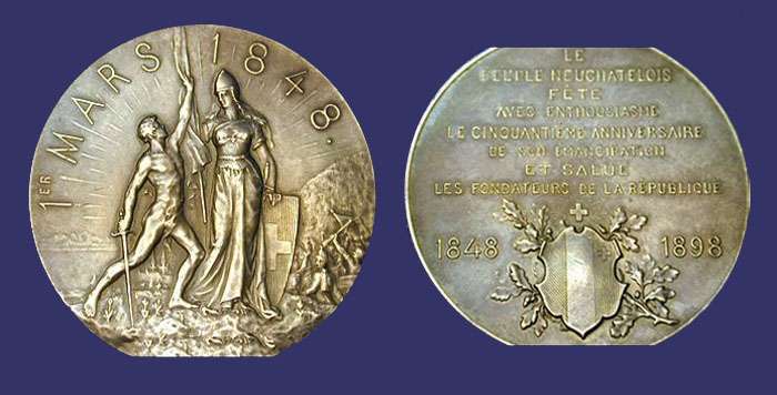 Neuchatel 50th Anniversary, 1898
From the collection of Mark Kaiser

Note:  Photos partially cropped
Keywords: art nouveau