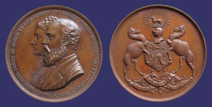 Moving of Merchant's Taylor School, Commemorative Medal, 1875
[b]From the collection of Mark Kaiser[/b]
