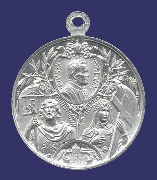 Pope Pius XI, 1925, Obverse
From the collection of Mark Kaiser
Keywords: art nouveau catholic religious
