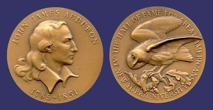 John James Audubon, Hall of Fame of Great Americans at New York University, 1963
