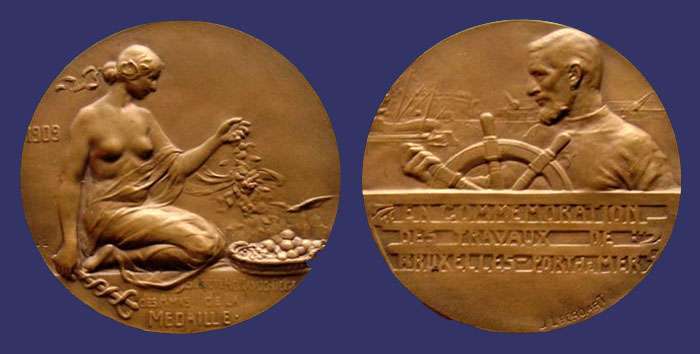 Bruxelles Port - Friends of the Medal, 1909
From the collection of Mark Kaiser
Keywords: art nouveau