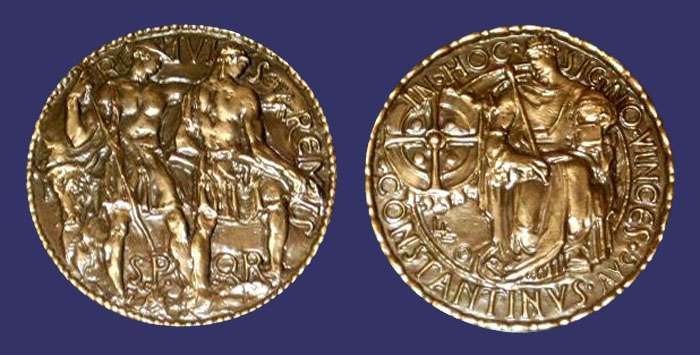 Founding of Pagan and Christian Rome, Society of Medallists Issue No. 61, 1960
From the collection of Mark Kaiser

