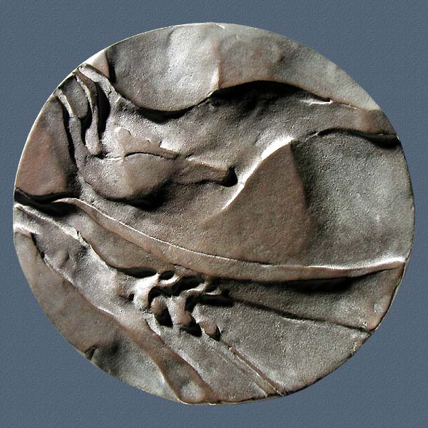 PORTRAIT OF POET, cast bronze, 146x157 mm, 1976, Reverse
Keywords: contemporary