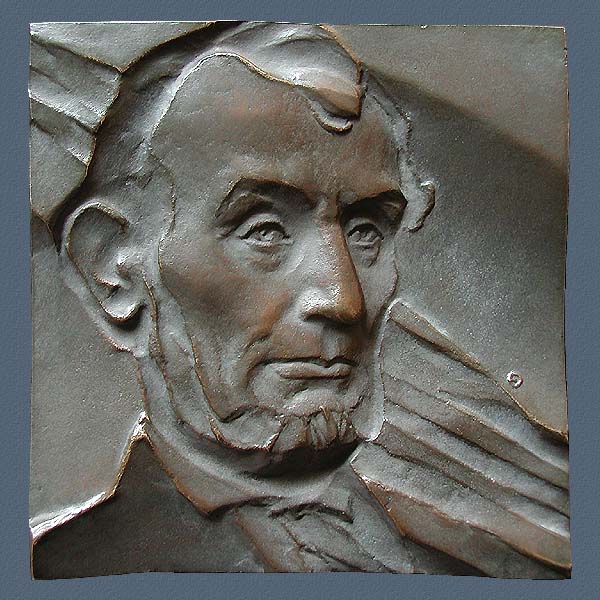ABRAHAM LINCOLN, cast bronze, 103 x 100 mm, 1993, Obverse
Keywords: contemporary
